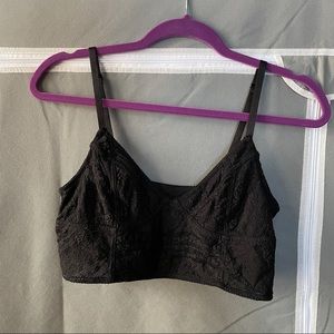 Free People black lace bralette